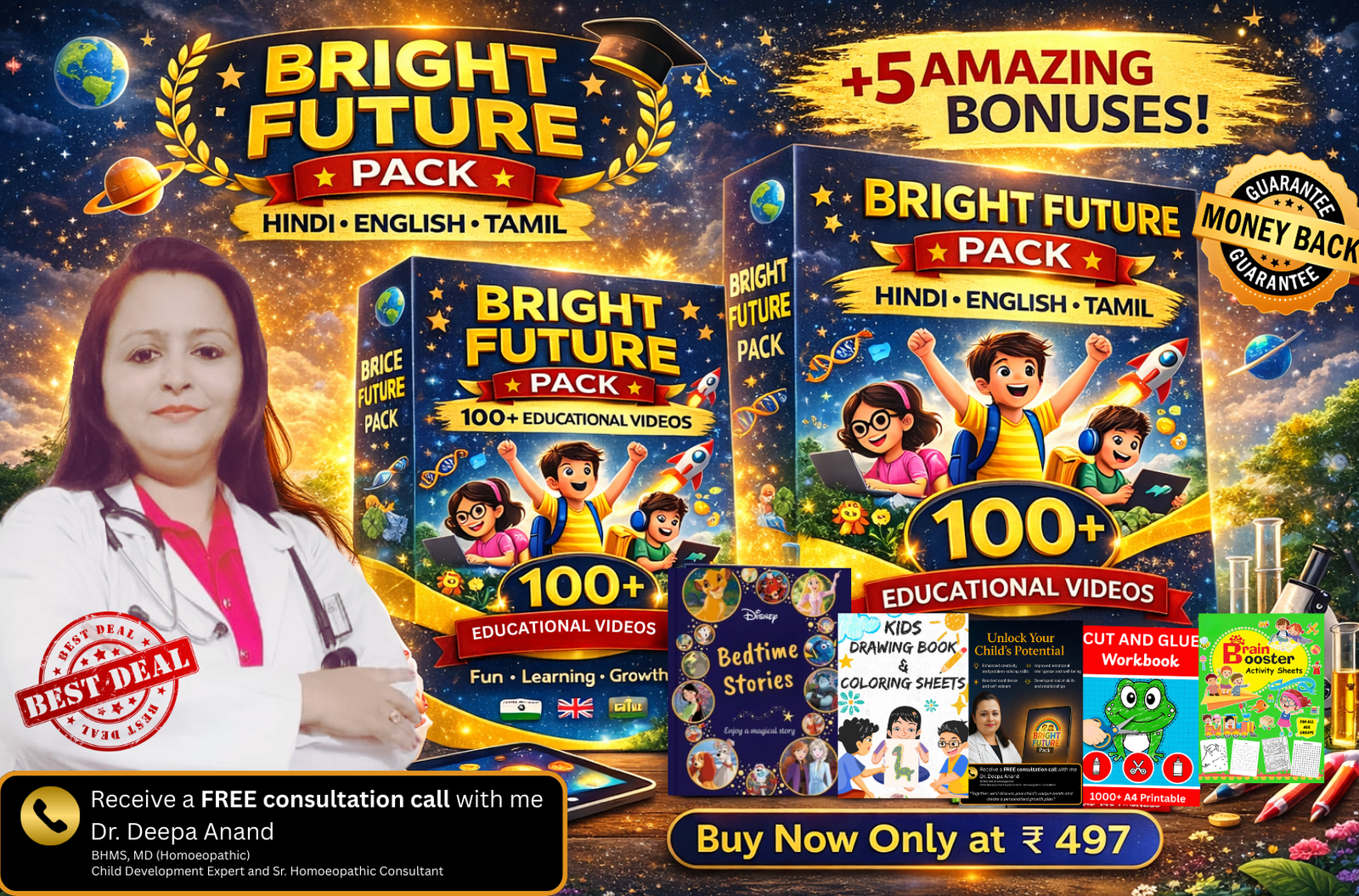 100 Curious Mind Kids Videos Pack With Bonus